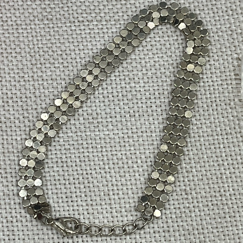 Vintage Silver-Tone Adjustable Mesh Bracelet - Picture 7 of 17